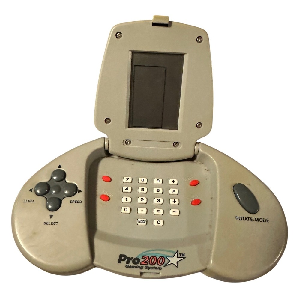 Vintage Pro Tech Pro 200 Gaming System GI-705H Handheld Game Calculator Gray